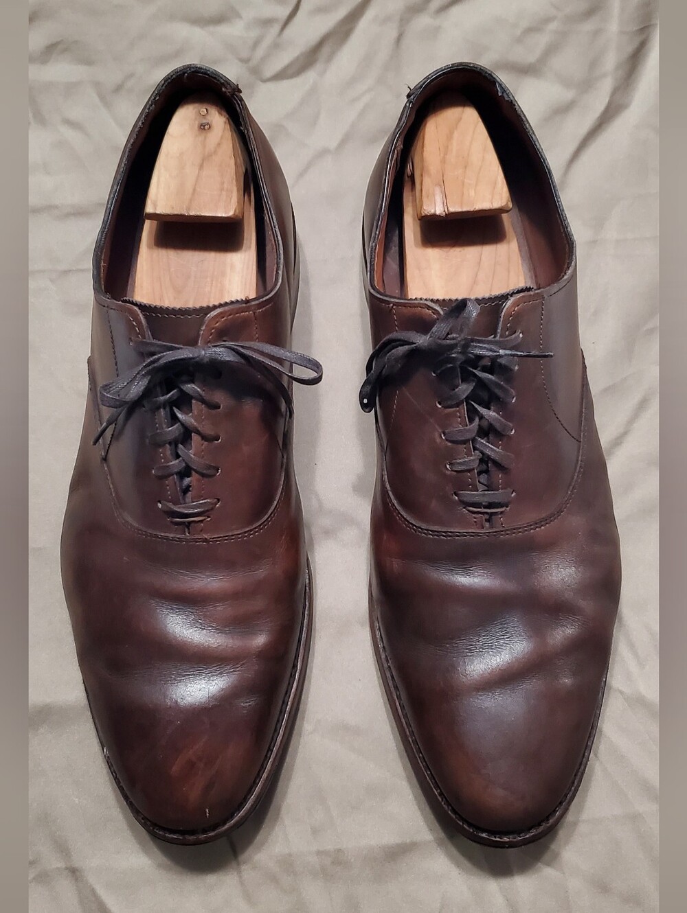 Allen Edmonds Carlyle Brown Leather Oxford Dress Shoes Men US 14 EEE Made In USA